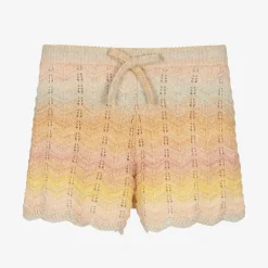 Zimmermann Shorts*Girls Pink Ombré Cotton Knit Shorts Multi