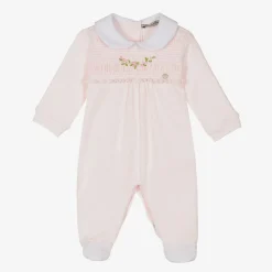 Piccola Speranza Babysuits*Girls Pink Organic Cotton Babygrow