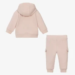 Chloé Tracksuits*Girls Pink Organic Cotton Tracksuit