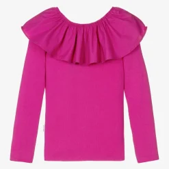 Molo Tops*Girls Pink Organic Cotton Ruffle Top BayaPink