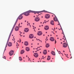 Mini Rodini Tops*Girls Pink Organic Cotton Cats Sweatshirt