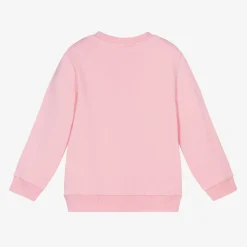 Lacoste Tops*Girls Pink Organic Cotton Sweatshirt