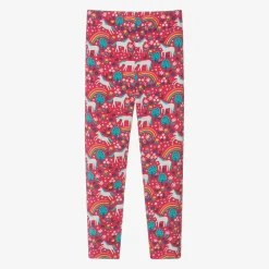 Frugi Leggings*Girls Pink Organic Cotton Horse Leggings