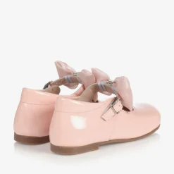 Childrens Classics Bar Shoes*Girls Pink Patent Bow Shoes