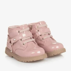 Mayoral Boots|Boots*Girls Pink Patent Faux Leather Boots