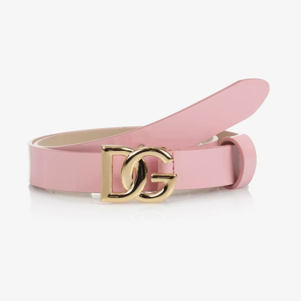 Dolce amp; Gabbana Clothing Accessories*Girls Pink Patent Leather Belt