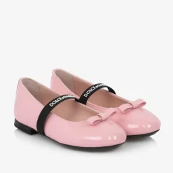 Dolce amp; Gabbana Pumps & Ballerinas|Pumps & Ballerinas*Girls Pink Patent Leather Ballerina Flats