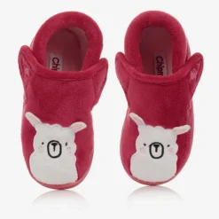 Chipmunks Slippers|Slippers*Girls Pink Plush Llama Slippers