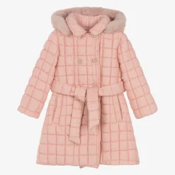 Patachou Coats & Jackets*Girls Pink Quilted Coat