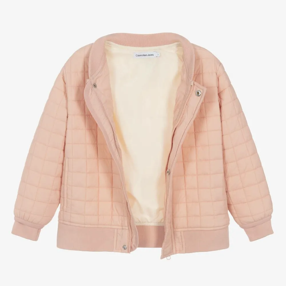 Calvin Klein Coats & Jackets*Girls Pink Quilted Jacket