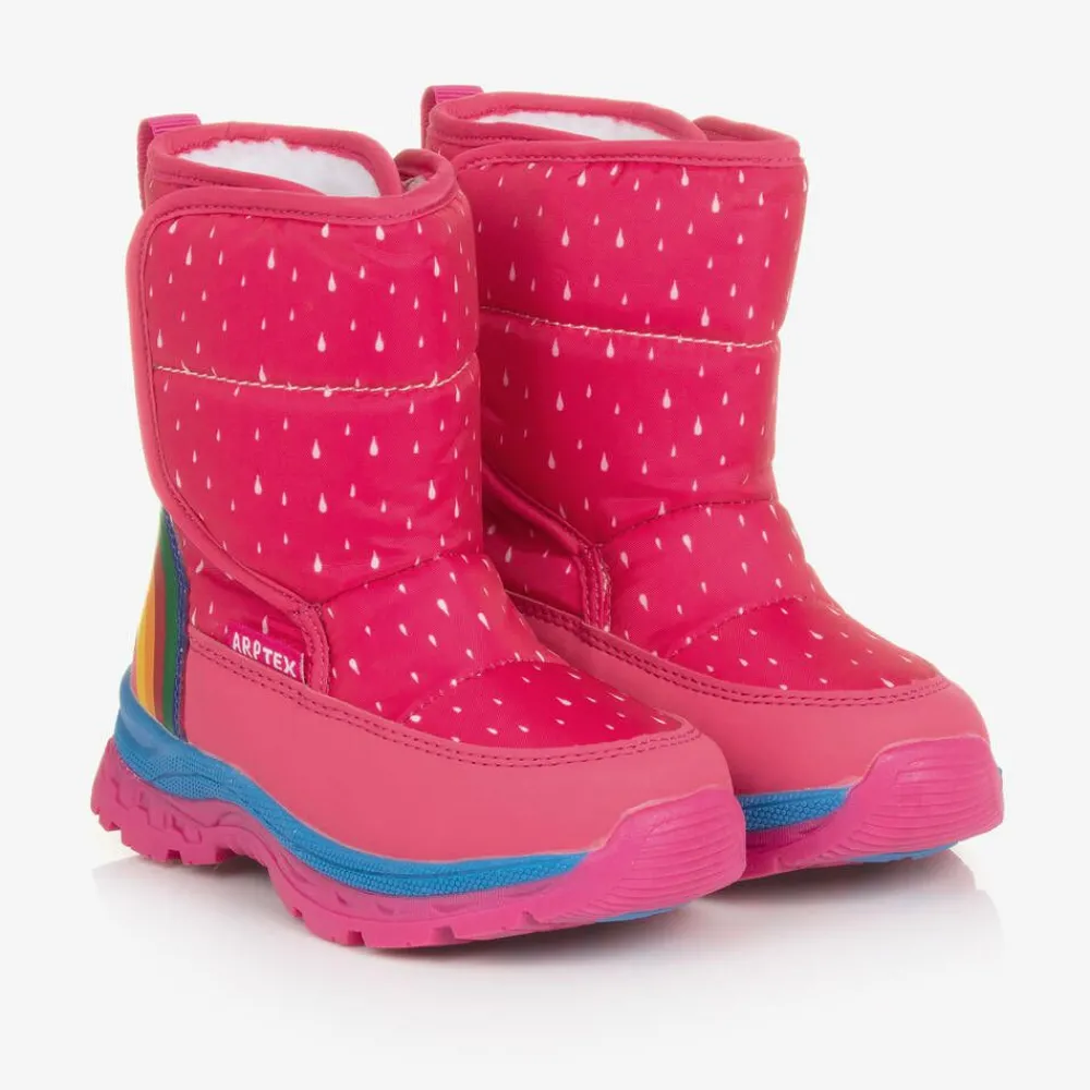 Agatha Ruiz de la Prada Snow Boots|Snow Boots*Girls Pink Rainbow Snow Boots
