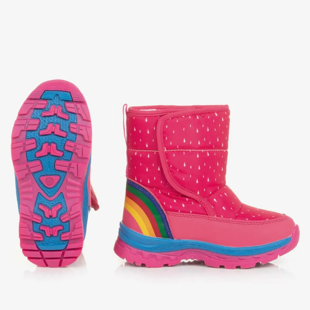 Agatha Ruiz de la Prada Snow Boots|Snow Boots*Girls Pink Rainbow Snow Boots