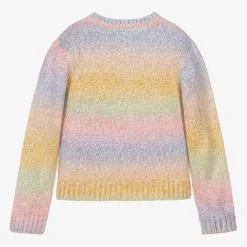 Guess Tops*Girls Pink Rainbow Stripe Sweater