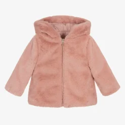 Mayoral Coats & Jackets*Girls Pink Reversible Coat