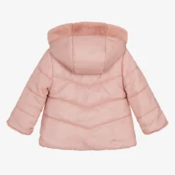 Mayoral Coats & Jackets*Girls Pink Reversible Coat
