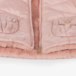 Mayoral Coats & Jackets*Girls Pink Reversible Coat
