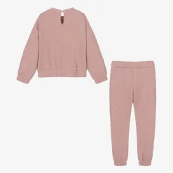 Mayoral Tracksuits*Girls Pink Ribbed Flower Tracksuit