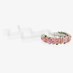 Sienna Likes To Party Hair Accessories*Girls Pink Rose & Lace Garland