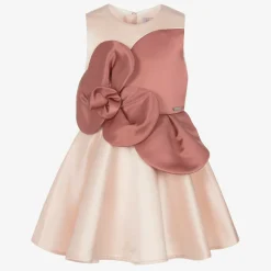 Jessie and James London Dresses*Girls Pink Satin Flower Dress