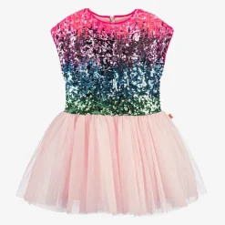 Billieblush Dresses*Girls Pink Sequin & Tulle Dress