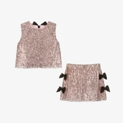 Phi Clothing Outfit Sets*Girls Pink Sequin Skirt Set