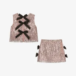 Phi Clothing Outfit Sets*Girls Pink Sequin Skirt Set