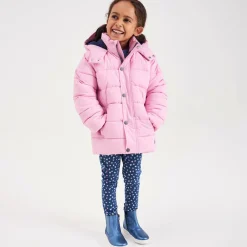 Mitty James Coats & Jackets*Girls Pink Showerproof Puffer Coat