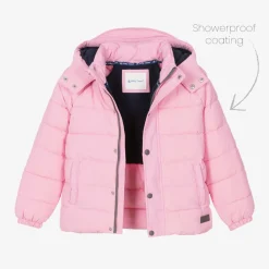 Mitty James Coats & Jackets*Girls Pink Showerproof Puffer Coat