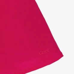 Chloé Dresses*Girls Pink Silk Guipure Lace Dress