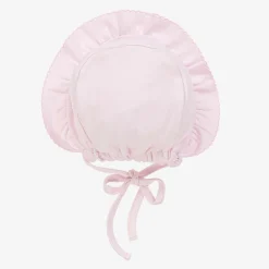 Kissy Kissy Hats|Hats*Girls Pink Smocked Pima Cotton Bonnet