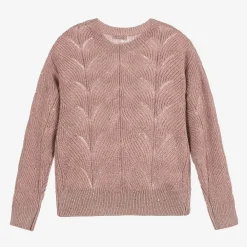 Mayoral Tops*Girls Pink Sparkle Knit Sweater