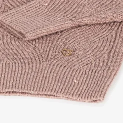Mayoral Tops*Girls Pink Sparkle Knit Sweater