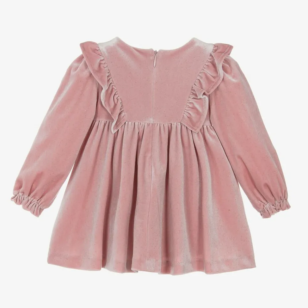 Abel amp; Lula Dresses|Dresses*Girls Pink Sparkly Velour Dress