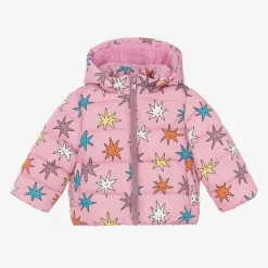 Stella McCartney Kids Coats & Jackets*Girls Pink Star Print Puffer Jacket