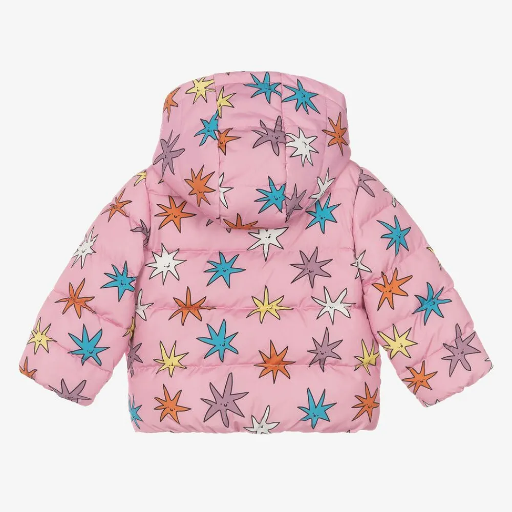 Stella McCartney Kids Coats & Jackets*Girls Pink Star Print Puffer Jacket