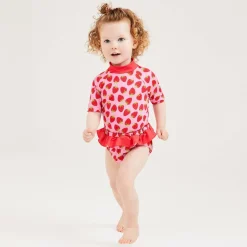 Mitty James Swimwear*Girls Pink Strawberry Tankini (UPF 50+)