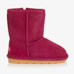 Chipmunks Boots|Boots*Girls Pink Suede Leather Boots