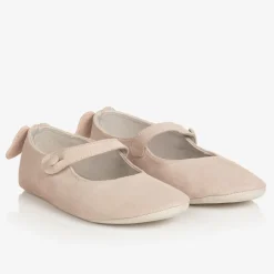 Marie-Chantal Traditional Shoes|Bar Shoes*Girls Pink Suede Leather Shoes