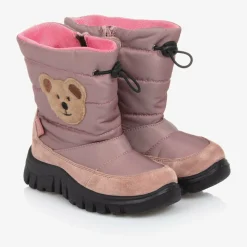 Falcotto by Naturino Snow Boots|Snow Boots*Girls Pink Teddy Bear Snow Boots