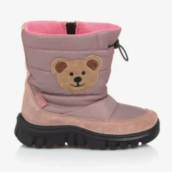Falcotto by Naturino Snow Boots|Snow Boots*Girls Pink Teddy Bear Snow Boots
