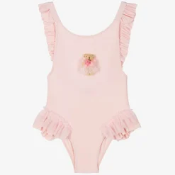 Selini Action Swimwear*Girls Pink Teddy Bear Swimsuit
