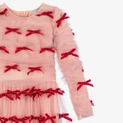 RaspberryPlum Dresses*Girls Pink Tulle & Velvet Bow Dress