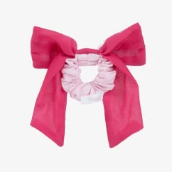 Patachou Hair Accessories*Girls Pink Tulle Bow Hair Scrunchie (14cm)