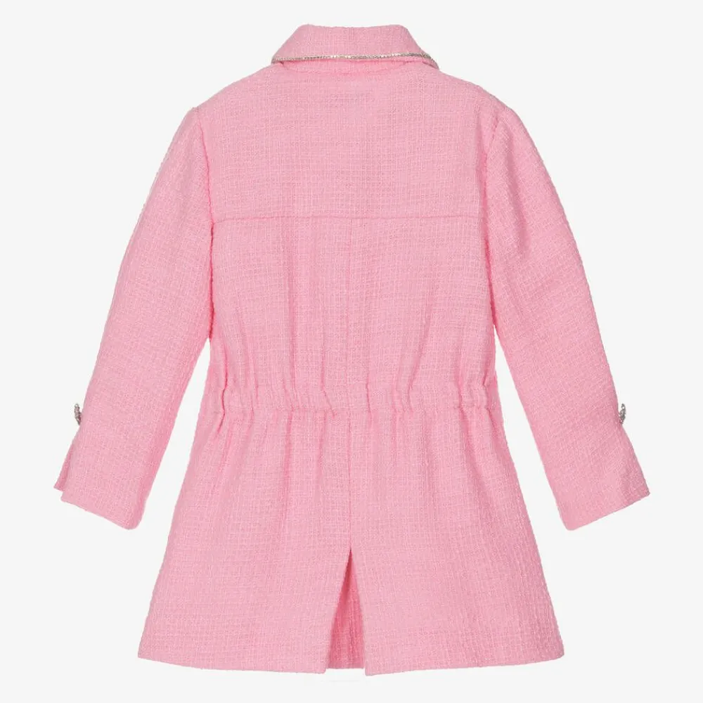 Miranda Dresses*Girls Pink Tweed & Diamanté Dress