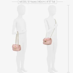 Angels Face Bags*Girls Pink Tweed Bag (16cm)