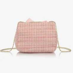Angels Face Bags*Girls Pink Tweed Bag (16cm)