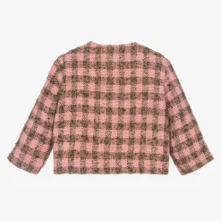 Phi Clothing Coats & Jackets*Girls Pink Tweed Bow Jacket