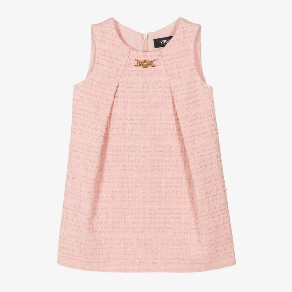 Versace Dresses*Girls Pink Tweed Dress