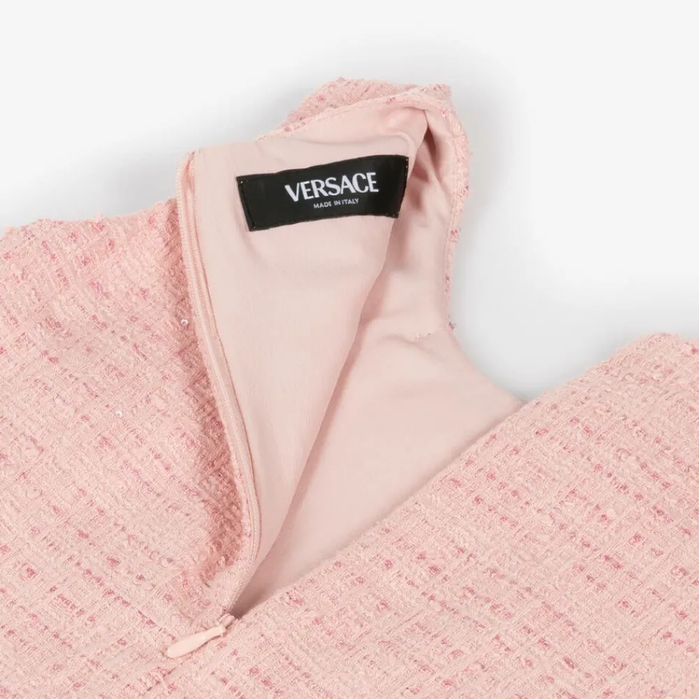Versace Dresses*Girls Pink Tweed Dress