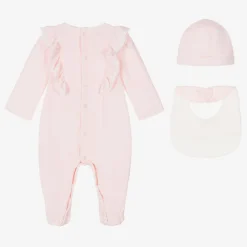 Paz Rodríguez Gifts|Babysuits*Girls Pink Velour Babysuit Set
